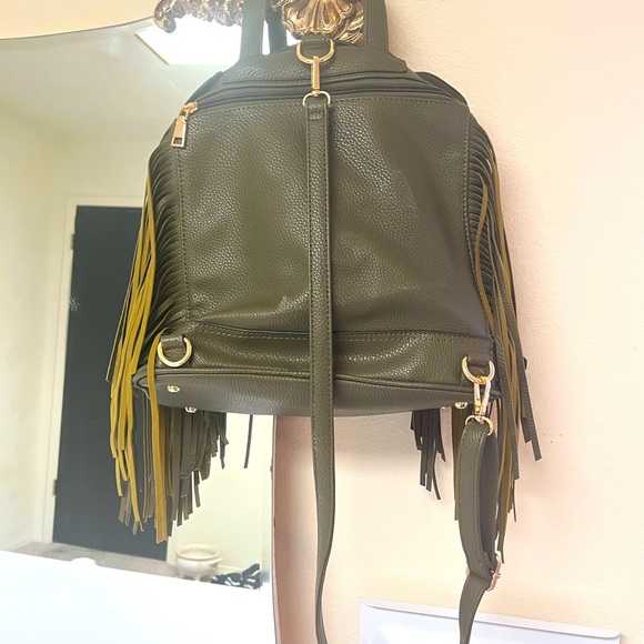 Side satchel/purse, olive green - Picture 3 of 3